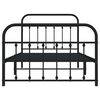 vidaXL Bed Frame Black Powder-Coated Steel Single Bed Frame