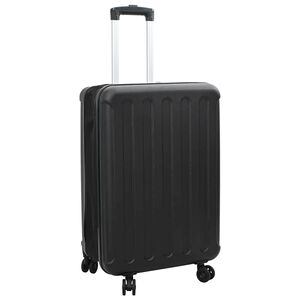 vidaXL Suitcase Folding with Lock Black 34 x 23 x 55.5 cm ABS Plastic
