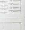 vidaXL Room Divider 4 Panels White Solid Wood Paulownia