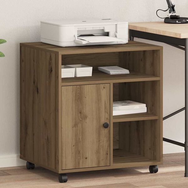 vidaXL Printer Stand artisan oak 60 x 50 x 67 cm Engineered wood