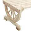 vidaXL Garden Table Brown Solid fir wood Medium Decorative Inlays