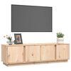 vidaXL TV Cabinet Natural Wood Solid Pine Wood 55.1 x 15.7 x 15.7 in