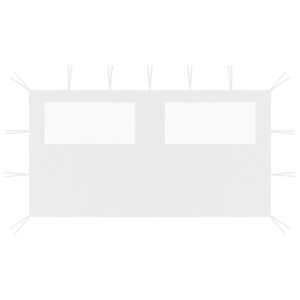 vidaXL Gazebo Sidewall with Windows 13.1'x6.6' White