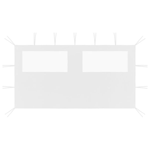 vidaXL Gazebo Sidewall with Windows 13.1'x6.6' White