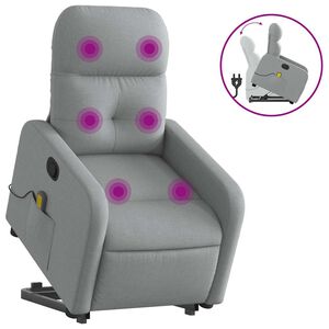 vidaXL Stand Up Massage Recliner Chair Light gray