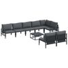 vidaXL Garden Sofa Set with Cushion Anthracite Steel