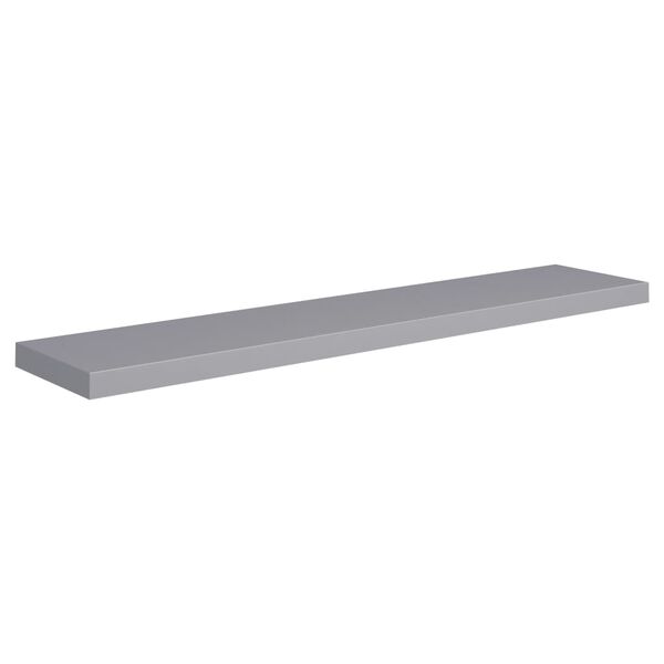 vidaXL Wall Shelf Grey Honeycomb MDF and metal 47.2x9.3x1.5 in
