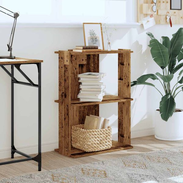 vidaXL Bookcase Old wood Engineered wood Small Bookcase Rectangular