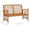 vidaXL Garden Lounge Set Natural wood Solid acacia wood Medium Strong