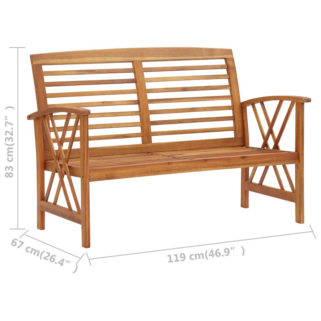 vidaXL Garden Lounge Set Natural wood Solid acacia wood Medium Strong