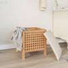 vidaXL Bathroom Stool 18.9x18.7x20.5" Solid Wood Walnut
