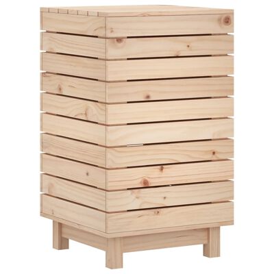 vidaXL Laundry Basket 17.3"x17.3"x29.9" Solid Wood Pine