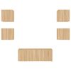 vidaXL TV Wall Unit Sonoma oak Engineered wood Varied TV Wall Unit