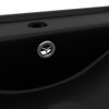 vidaXL Luxury Basin with Faucet Hole Matt Black 23.6x18.1" Ceramic