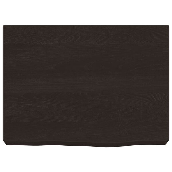 vidaXL Bathroom Countertop Dark Brown 15.7 x 11.8 x (0.8-2.4) " Treated Solid Wood