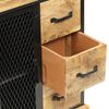 vidaXL Sideboard Brown and Black Solid Mango Wood and Powder-Coated Iron