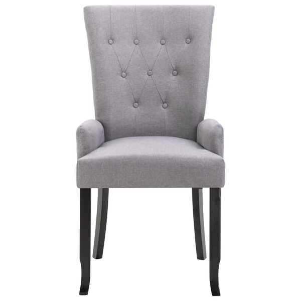 vidaXL Dining Chair Set of 2 Light Grey