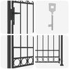 vidaXL Fence Gate Gray 102 x 200 cm Steel