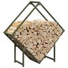 vidaXL Firewood Rack Olive Green 31.5x9.8x31.5" Cold-rolled steel