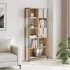 vidaXL Bookcase Sonoma Oak 28.3"x11"x67.7" Engineered Wood