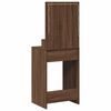 vidaXL Dressing Table with Shelf Brown Oak 19.69 x 16.14 x 53.15 in