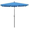 vidaXL Garden Parasol Azure Blue Polyester 82.7in x 55.1in Tiltable