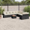 vidaXL Patio Sofa Set Black