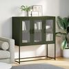vidaXL Sideboard Olive green Cold-rolled steel Medium