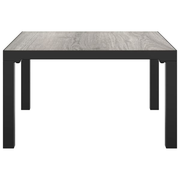 vidaXL Garden Coffee Table Grey DPC, powder-coated steel Medium Tough