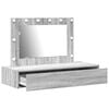 vidaXL Dressing Table Grey 39.37 x 15.75 x 27.56 in Engineered Wood