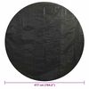 vidaXL Pool Cover Black Polyethylene with air chambers 164.2 in Diameter