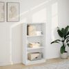 vidaXL Bookcase White Engineered Wood 23.6x9.4x42.9 in Bookcase