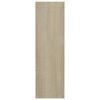 vidaXL Wall Shoe Cabinet Sonoma Oak 23.6"x7.1"x23.6" Engineered Wood