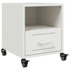 vidaXL Bedside Cabinet Set of 2 White Cold-rolled steel Standard