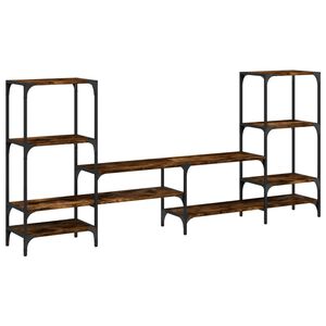 vidaXL TV Cabinet Smoked Oak Engineered Wood Medium TV Cabinet