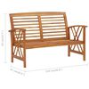 vidaXL Patio Bench Durable Garden Bench Rectangular Traditional