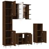 vidaXL Bathroom Furniture Set Brown Oak Engineered Wood, Acrylic Large