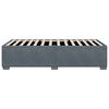 vidaXL Bed Frame Dark Grey Velvet, Plywood, Engineered Wood Twin XL