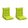 vidaXL Lowback Chair Cushion Set of 2 Bright Green