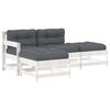 vidaXL Garden Lounge Set White, Anthracite