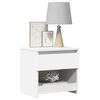 vidaXL Bedside Cabinet Set of 2 White Engineered wood 15.7x11.8x15.4 in