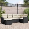 vidaXL Garden Sofa Set Black, Cream White