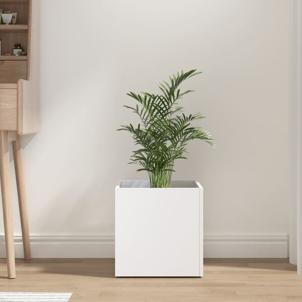 vidaXL Planter Box White Engineered wood 15.7 in square