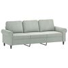 vidaXL Sofa Set Light Gray Velvet (100% polyester), metal, plywood Large