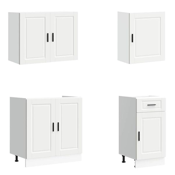 vidaXL Kitchen Cabinet Set White Engineered wood 7 piece set