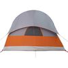 vidaXL Camping Tent Tunnel 4-Person Gray Waterproof