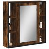vidaXL Bathroom Mirror Cabinet Smoked oak
