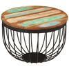 vidaXL Coffee Table Multicolor Solid reclaimed wood, steel Small