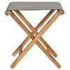 vidaXL Folding Chair Set of 2 Dark Grey, Teak
