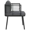vidaXL Patio Chair with Cushions Black Poly Rattan